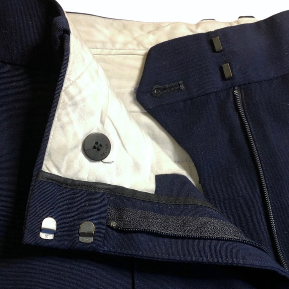 CÉLINE Navy Wool Straight Leg Trousers Sz 38 (Fr) - Picture 4 of 8